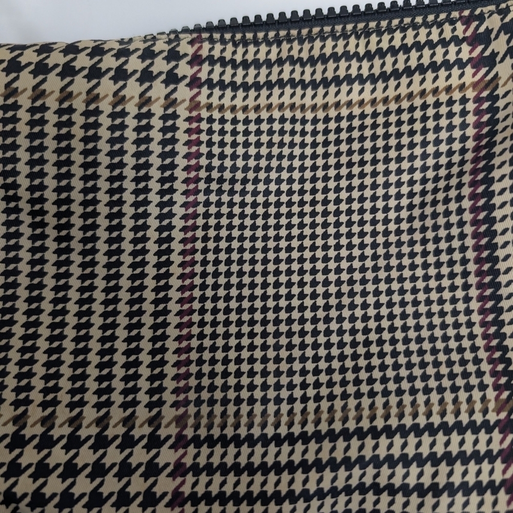 Lauren Ralph Lauren Tan Black Houndstooth Plaid Shoulder Bag Y2K Small Classic - Picture 2 of 14